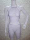 Top corto y falda de malla para mujer 4