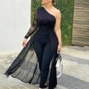 Off-shoulder party jumpsuit för kvinnor B834 1