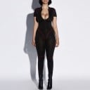 Kortärmad sport jumpsuit för kvinnor 1