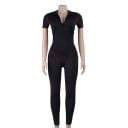 Kortärmad sport jumpsuit för kvinnor 4