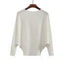 Sweater feminino com mangas morcego 1