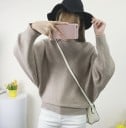 Sweater feminino com mangas morcego 6
