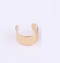 Dam slät örhänge för örats kant Kräver ingen piercing Bred öppen ring Glänsande yta Bijouteri metall Mått 1,2 x 0,8 cm 2