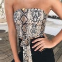 Top de mujer con estampado de serpiente 3