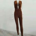 Glittrig jumpsuit för kvinnor 4