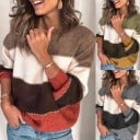 Suéter suelto de rayas para mujer 5