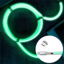 USB till Micro USB / USB-C databelysningskabel med magneter 4