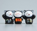 Dekorativ miniatyr lycklig katt 6 st 8