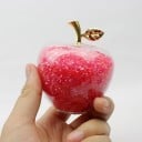 Pomme en verre décorative avec des cristaux 14