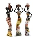 Figurine décorative femme africaine 3 pièces 1