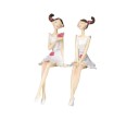 Dekorativ ballerinastatyett 2 st 1