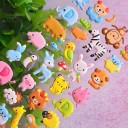 3D adesivi con animali per bambini Immagini disegnate in rilievo in PVC Animali domestici e selvatici Confezione di 4 fogli per incollare e creare 4