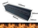 3D atomizovaný krb na vodní páru, délka 100 cm, příkon 120 W, LED s původní barvou plamene, 6 stupňů výšky, WiFi a dálkový ovladač 5