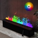3D atomizovaný krb na vodní páru, délka 120 cm, příkon 150 W, LED s 9 barvami plamene, 6 stupňů výšky, WiFi a dálkový ovladač 4