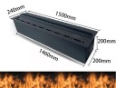 3D atomizovaný krb na vodní páru, délka 150 cm, příkon 200 W, LED s původní barvou plamene, 6 stupňů výšky, WiFi a dálkový ovladač 5