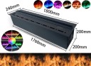 3D atomizovaný krb na vodní páru, délka 180 cm, příkon 230 W, LED s 9 barvami plamene, 6 stupňů výšky, WiFi a dálkový ovladač 5