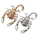 3D Autoaufkleber Skorpion Metallisches plastisches Emblem mit Scheren und gebogenem Schwanz Auffälliger Schmuck für die Karosserie 2