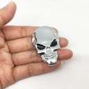 3D autós matrica koponya Fém plasztikus embléma morcos arccal és kivillantott fogakkal Durva dísz a karosszériára Méret 4,9 x 3,2 cm 6