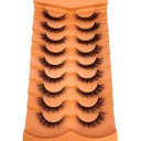 3D Black Volume Artificial Lashes Thick Natural Adhesive False Lashes 9 Pairs 1