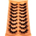 3D Black Volume Artificial Lashes Thick Natural Adhesive False Lashes 9 Pairs 2