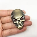 3D Car Sticker Skull Metal Plastic Emblem with a Scowling Expression and Bared Teeth Rugged Decoration for the Bodywork Size 4.9 x 3.2 cm 5