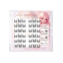 3D Cat Adhesive Lashes 6 mm 36 Individual Thick Clusters in 6 Rows Waterproof Long-Lasting Individual Lashes with Tweezers 1