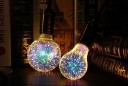 3D decoratieve kerstlamp met vuurwerk erin J467 2