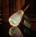 3D decoratieve kerstlamp met vuurwerk erin J467 10