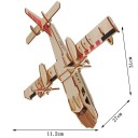 3D dřevěné puzzle letadlo 31 × 27 × 11,2 cm 53 dílků Laserem řezaný model Ruční montáž s 3D návodem Kreativní dekorace 2
