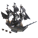 3D dřevěné puzzle pirátská loď 58,2 × 14,3 × 41,2 cm 141 dílků Laserem řezaný model Ruční montáž s 3D návodem Realistická dekorace a dárek 1