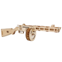 3D dřevěné puzzle pistole 61 × 12 × 9,5 cm 55 dílků Laserem řezaný model Ruční montáž s 3D návodem Realistická dekorace a kreativní dárek 1