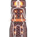 3D elektrische massagematras 126 × 50 cm vibrerende verwarmde onderlegger voor nek rug benen voor lichaamsontspanning 3