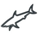 3D embleem in de vorm van een haai voor auto Carrosserie decoratie met ruimtelijke contour Kleeflaag aan de achterkant Afmeting 7,8 x 3,7 cm 1