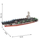 3D Holzpuzzle Landeflugzeug 51 × 13 × 31,7 cm 120 Teile Lasergraviertes Modell Handmontage mit 3D Anleitung Realistische Dekoration und Geschenk 2