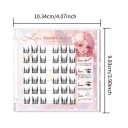 3D Katzen Wimpern zum Kleben 6 mm 36 einzelne dichte Büschel in 6 Reihen wasserfest langanhaltende individuelle Wimpern mit Pinzette 3