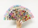 3D klistermärken för barn med tematiska motiv Plastiska glänsande bilder av PVC Ark 17 x 7 cm Förpackning 12 ark för skapande och lek 6