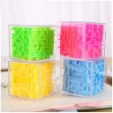 3D labirinto em cubo transparente Quebra-cabeças com bola controlada por rotação e inclinação Tamanho de bolso 5,2 x 5,2 cm Plástico ABS 9