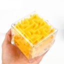 3D labirynt w przezroczystej kostce Łamigłówka z kulką sterowaną obrotem i przechyleniem Rozmiar kieszonkowy 5,2 x 5,2 cm Plastik ABS 10