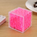 3D-labyrint i en genomskinlig kub Pussel med en kula som styrs genom vridning och lutning Fickstorlek 5,2 x 5,2 cm Plast ABS 2
