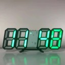 3D LED digitalur 16 cm Farveramme Farvedisplay Bord- og vægkalender 3 lysstyrkeniveauer Tidshukommelse 12/24 timer USB-strømforsyning 2