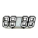 3D LED ψηφιακά ρολόγια 16 εκ Μαύρο πλαίσιο Πολύχρωμη οθόνη Επιτραπέζια και τοίχου Ημερολόγιο Φωτεινότητα 3 επίπεδα Μνήμη χρόνου 12/24H 2