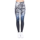 3D-Leggings für Damen mit Bäumen 1