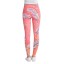 3D-Leggings für Damen mit Blattprint – Pink 3