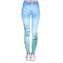 3D-Leggings für Damen – Schneelandschaft 3