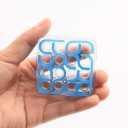 3D logische puzzel met gebogen stukjes in een vierkant frame Pocket puzzel voor het trainen van ruimtelijk inzicht Kunststof ABS 6,1 x 6,1 4