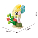 3D mini stavebnica andulky 5,4 x 2,5 x 6 cm Sada 40 mikro tehličiek Barevný model akvarijnej ryby Kreatívne montážne bloky pre deti 2