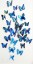 3D Motýlí dekorace na zeď - 12 ks 3