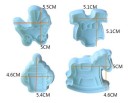 3D muotit marsipaanille ja piparkakuille lasten aiheilla Vaunu, body, pullo ja keinuhevonen Muoviset 4 kpl koko noin 5 cm 3