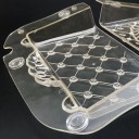 3D φόρμα σοκολάτας σε σχήμα τσάντας Δίδυμη διαφανής φόρμα με ραφτό σχέδιο και σπειρωτή λαβή Πλαστικό 16,5 x 10,5 x 7 cm 5