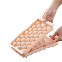 3D pink rund isterning skål med låg, 33 rum, 20x12x2,8 cm – Praktisk skål til isproduktion med beskyttende låg 2